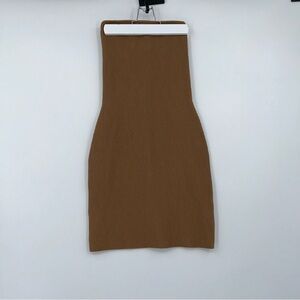 NWT Babaton Saville Sculpt Knit Tube Dress Brown Size XS